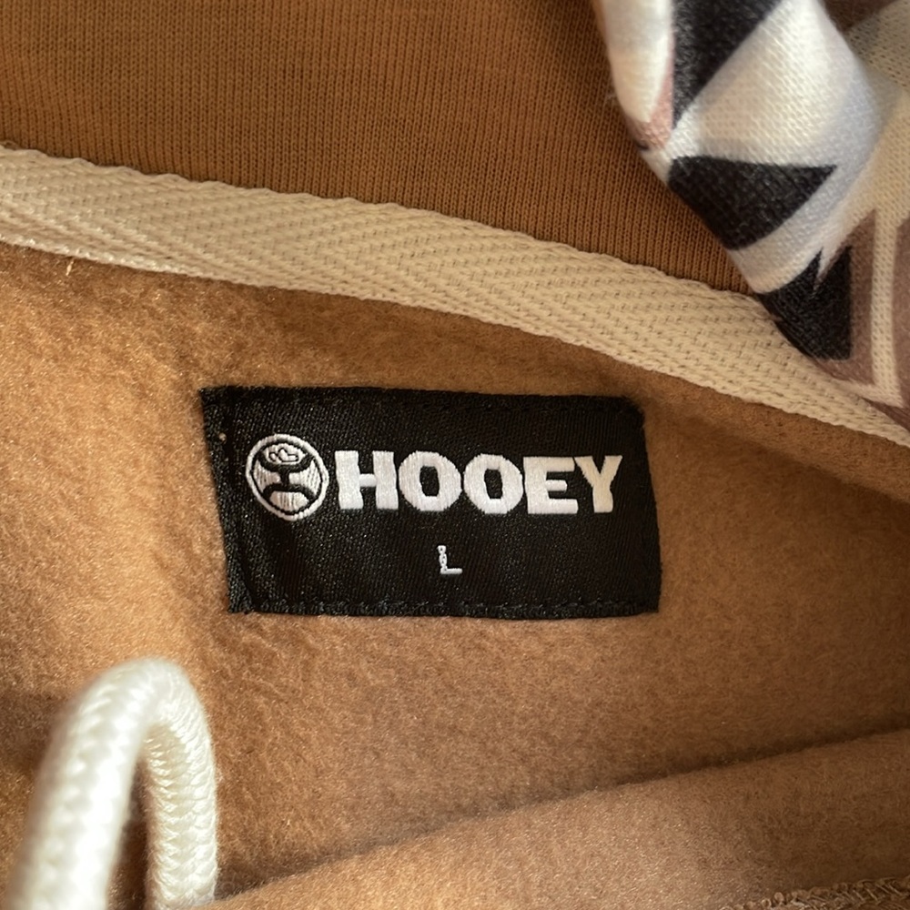 Hooey Brown & White Southwestern Aztec Pattern Pullover Hoodie - Picture 4 of 5